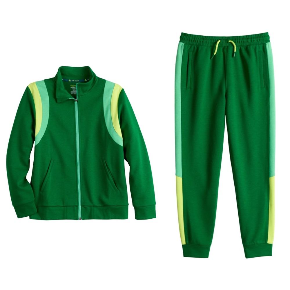 Tek Gear Boys Essential Fleece Track Jacket and Jogger Pants